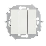 Выключатель Simon 15 трехклавишный встраиваемый белый (1591391-030)