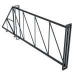 Ворота откатные каркас с комплектом под автоматику Премиум 5х2 м графитовый серый RAL 7024 левые