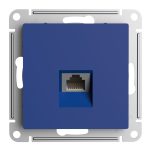 Розетка компьютерная Systeme Electric AtlasDesign встраиваемая аквамарин RJ45 (ATN001183)