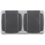 Розетка Makel накладная серая с крышкой (36064206)