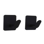 Крючок для ванной Stölz одинарный самоклеящийся нержавеющая сталь черный (2 шт.) (10665503)