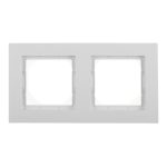 Рамка Systeme Electric AtlasDesign Aqua двухместная белая (ATN440102)