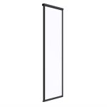 Дверь-купе 883x2252 мм белый снег/черный матовый Elegant