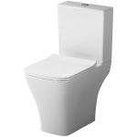 Унитаз-компакт Damixa Titan безободковый с горизонтальным выпуском с сиденьем дюропласт микролифт белый (DX78C8600SC)