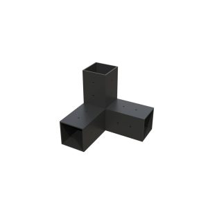 Соединитель для профильной трубы 3-х позиционный 50х50 мм грунт черный