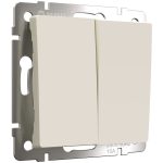 Выключатель Werkel двухклавишный встраиваемый айвори матовый проходной (a059281)