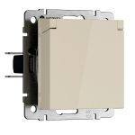 Розетка Werkel встраиваемая слоновая кость со шторками с крышкой (a069595)