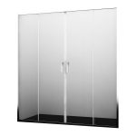 Душевая дверь WasserKraft Lippe 45S стекло прозрачное 150х190 см профиль хром 6 мм раздвижная (45S08)