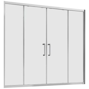 Шторка на ванну раздвижная 170х140х0,6 см профиль хром Abber Schwarzer Diamant (AG57170M)