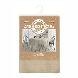 Скатерть Самойловский текстиль 144х144 см рогожка Текстура бежевая