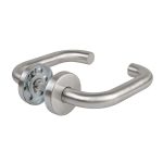 Ручка дверная Fuaro DSS-0203-19 для противопожарной двери круглая розетка нержавеющая сталь (44457)