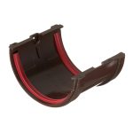 Соединение желоба пластиковое d120 мм Grand Line шоколад RAL 8017