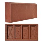 Бордюр тротуарный полимерно-песчаный 500х250х55 мм красный Лаатта