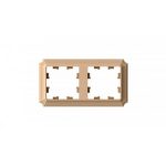Рамка Systeme Electric AtlasDesign Antique двухместная песочная (ATN101202)