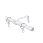 Карниз настенный металлический однорядный раздвижной Телескоп 160-300 см d16/19 мм белый (170.595)