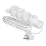 Удлинитель Düwi 3 розетки 3 м ПВС 3х0,75 кв.мм 10 А 2,2 кВт с кнопкой белый (32008 3)