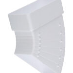 Колено горизонтальное пластиковое для плоских воздуховодов 60х120 мм разноугловое