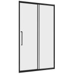 Душевая дверь Abber стекло прозрачное 120х195 см профиль черный 6 мм раздвижная (AG30120BH)