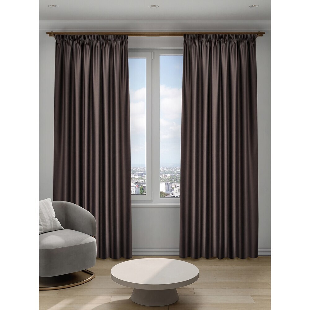original-19344.jpg Штора блэкаут коричневая 200х280 см Decofest Омбра (153.745) — изображение 1