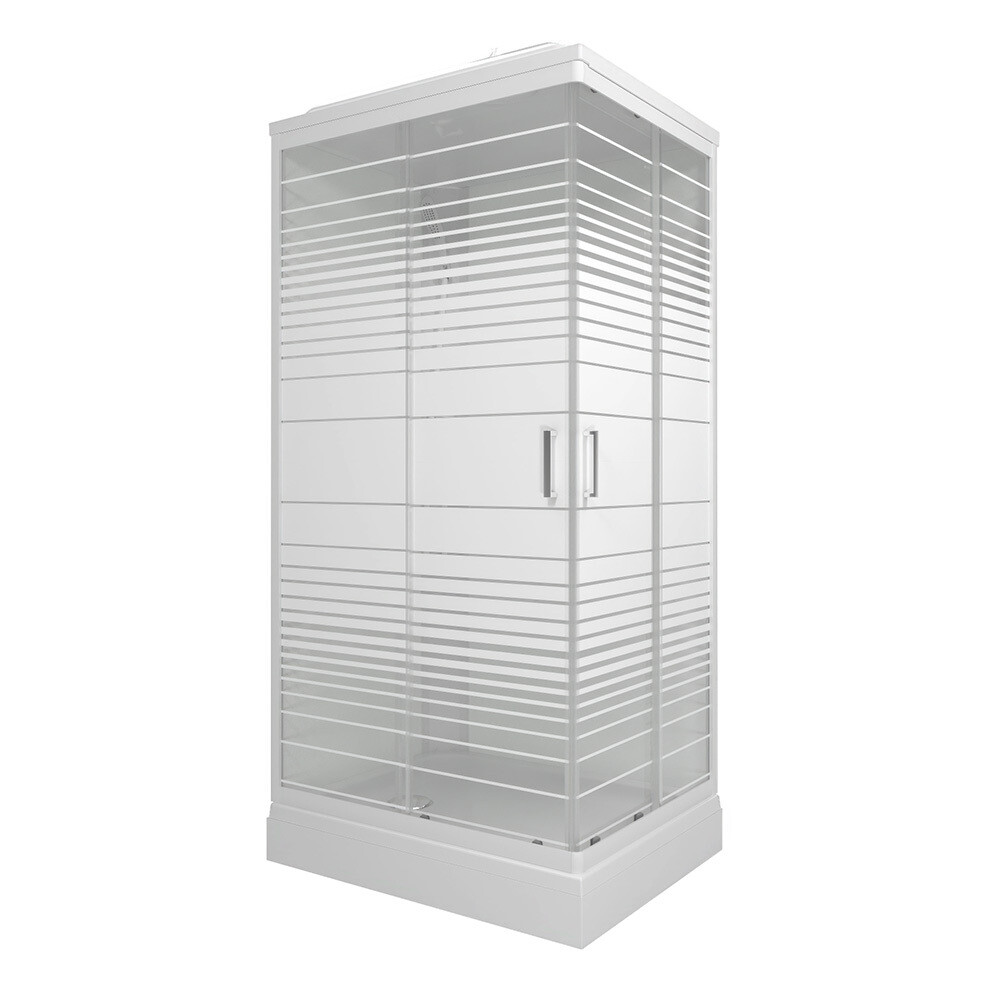 original-19705.jpg Душевая кабина Triton Квадро 100х80х228 см стекло прозрачное 4 мм с низким поддоном прямоугольник — изображение 1