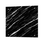 Панель стеновая закаленное стекло для кухни 600х600х4 мм черно-белый мрамор