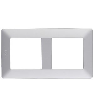 Рамка Legrand Valena Life двухместная алюминий (754132)