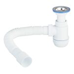 Сифон для раковины и мойки Wirquin Virplast 1 1/2х40 мм с выпуском d70 мм с соединением 40/50 мм (30980676)