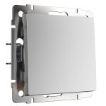 Выключатель Werkel одноклавишный встраиваемый серебряный матовый (a063606)