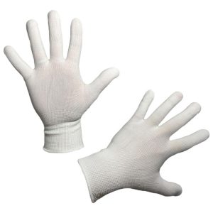 Перчатки нейлоновые тактильные белые 9 (L)