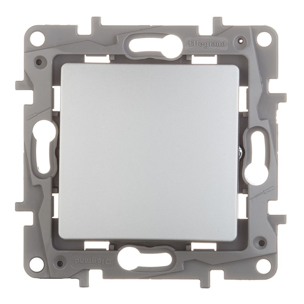 original-20446.jpg Выключатель Legrand Etika одноклавишный встраиваемый алюминий (672401) — изображение 1
