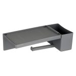 Держатель для туалетной бумаги Violet с полкой пластик серый (161218)