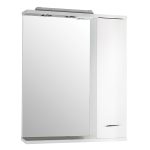 Зеркальный шкаф АСБ-Мебель Альфа 65х80х16 см с подсветкой белый