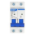 Автоматический выключатель модульный Chint NXB-63 2P 50А тип C 6 кА 400 В (814097)