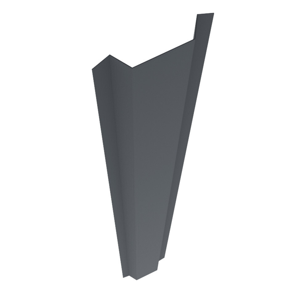 original-20795.jpg Евроштакетник двухсторонний П-образный 0,6 мм 125х2000 мм графитовый серый RAL 7024 фигурный срез — изображение 1