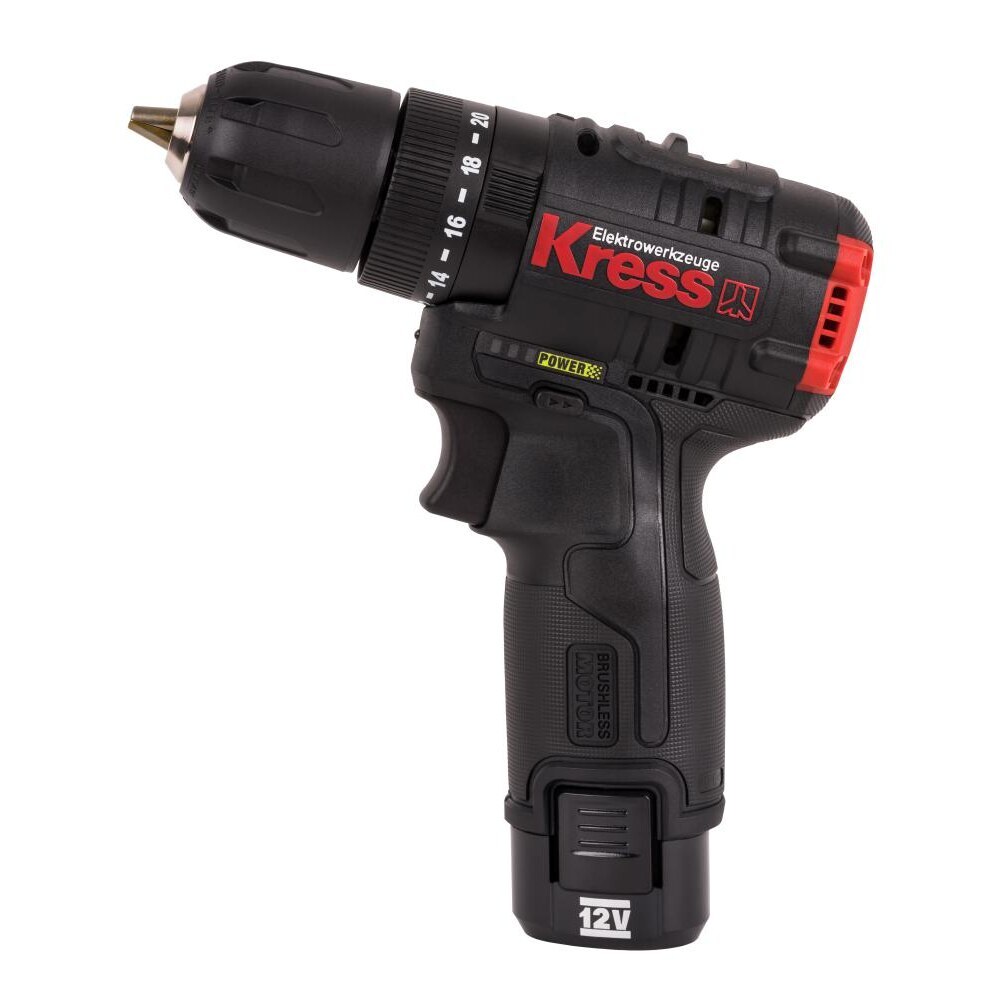 original-21066.jpg Дрель-шуруповерт ударная аккумуляторная бесщеточная Kress 12 В 2 Ач Li-Ion 2 АКБ и ЗУ (KUC12) — изображение 1