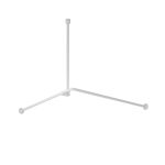 Карниз для ванной 90х90 см сборный Г-образный алюминий белый