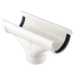 Воронка желоба Docke Lux пластиковая d140-100 мм пломбир RAL 9003