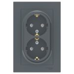 Розетка Systeme Electric AtlasDesign встраиваемая грифель со шторками (ATN000726)