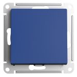 Выключатель Systeme Electric AtlasDesign одноклавишный встраиваемый аквамарин с самовозвратом (ATN001115)