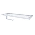 Держатель для туалетной бумаги Unit с полкой металл белый (74104564)