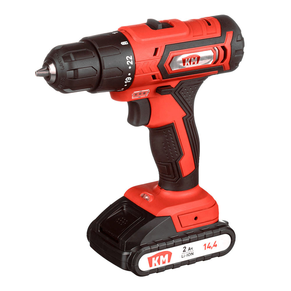original-22406.jpg Дрель-шуруповерт аккумуляторная КМ 14,4 В 2 Ач Li-Ion 1 АКБ и ЗУ (CD-141) — изображение 1