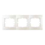 Рамка Lezard Karina трехместная жемчужно-белая (707-3000-148)