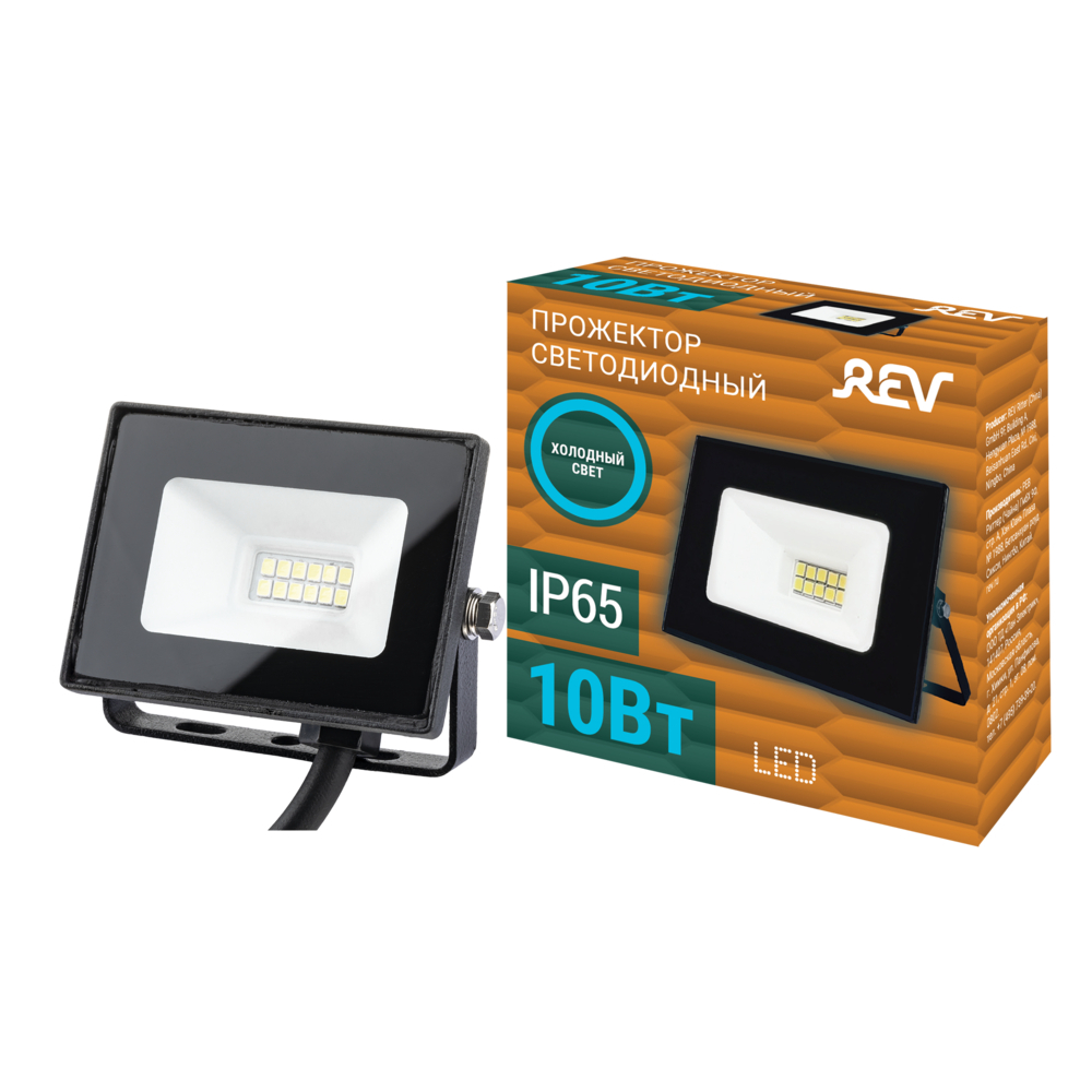 original-22557.jpg Прожектор светодиодный Rev ДО-10 6500К 10 Вт IP65 черный — изображение 1