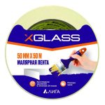 Лента малярная X-Glass белая 50 мм 50 м