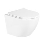 Унитаз подвесной BelBagno Uno безободковый с сиденьем дюропласт микролифт (BB3105CHR/SC)