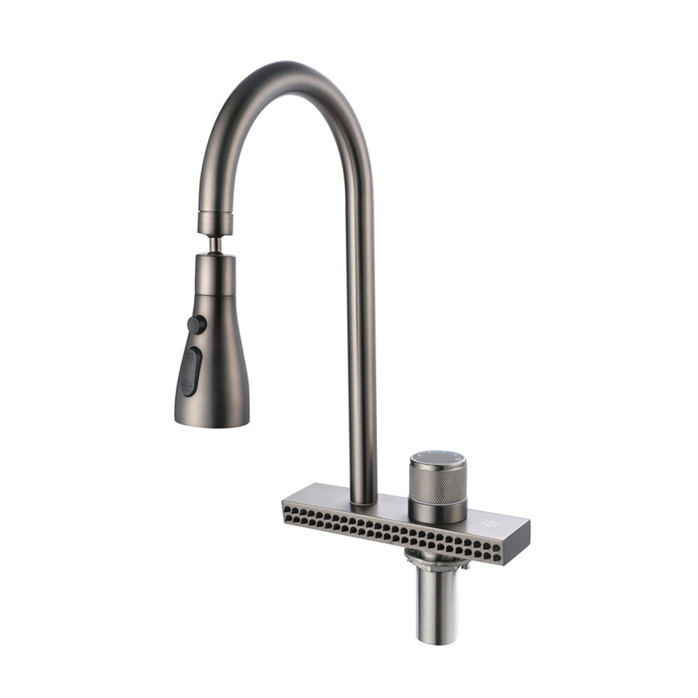 original-22918.jpg Смеситель для кухни РМС Sus графит с высоким изливом с водопадом (SUS130PVD-017F-2) — изображение 1