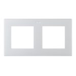 Рамка Simon 24 Harmonie двухместная алюминий (2400620-033)