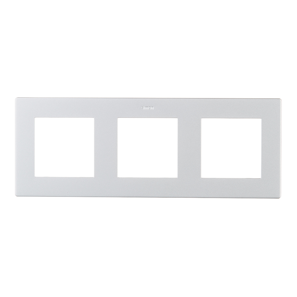 original-22993.jpg Рамка Simon 24 Harmonie трехместная алюминий (2400630-033) — изображение 1