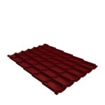 Металлочерепица 1,18х1,15 м 0,5 мм Классик красное вино RAL 3005 полиэстер