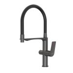 Смеситель для кухни Tokito Mitsuishi графит с гибким изливом с подключением к фильтру однорычажный (TOK-MIT-1012GM)